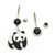14G Dangling Panda CZ Belly Ring