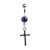 Dangle Cross CZ Belly Button Rings Piercing