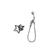 Double Star Charm Chained To CZ Dangle Navel Belly Ring Surgical Steel 14g