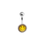 Smiley Face Logo Flower Belly Navel Ring Solid Titanium implant Grade  14g