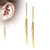 PVD Gold Bitch Threader Earrings Ear Chain