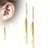 PVD Gold Savage Threader Earrings Ear Chain