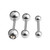 Bezel CZ Barbells Cartilage Earrings