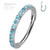 Aqua CZ Clicker Hinged Nose Hoop