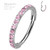 Pink CZ Clicker Hinged Nose Hoop