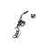 Surgical Steel 14G Dangle Crescent Moon Belly Ring Navel Piercing Jewerly