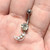 14G Crescent Moon Dangle Belly Ring Piercing