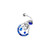 Belly Navel Ring Reverse Dangle Surgical Steel Blue Star CZ Gems Dolphin 14g
