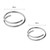 Double Nose Hoop Ring for Single Piercing Nose Hoop, Surgical steel Annealed Twist Nose Ring Hoop 20 Gauge fit most nose piercings