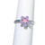 Toe ring Adjustable silver plated flower enamel design Barefoot jewelry