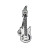 Guitar CZ Reverse Belly Button Ring