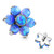 Blue Opal Flower Dermal Top