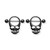 PVD Black Skull Nipple Ring