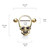 Enamel Eye Skull Nipple Ring