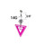 Belly Navel Ring Yield Sign Pink Triangle Surgical Steel 14g