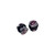 Pair of Ear Gauge O-rings Flare Acrylic Plugs Purple Mauve Marble Design