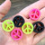 Pair of UV Glow Silicone Peace Sign Ear Plugs Tunnels Gauges