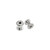 Pair of Screw Fit Ear Gauge Plugs with Clear CZ Gems Surgical Steel