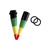 12pc Taper Ear Stretcher O-Ring Kit Acrylic Rasta Colors Red Yellow Green -  6g thru 12mm 1/2" Gauges