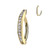 14K Solid Gold CNG Set CZ Hinged Belly Ring