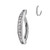 White Gold CNG Set CZ Hinged Belly Ring