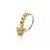 PVD Gold Butterfly CZ Bendable Nose Hoops