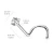 20G Prong Square CZ Nose Screw Stud Ring Piercing Jewelry