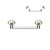 PVD Gold CZ Flat Staple Surface Barbell