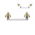 PVD Gold Spike Flat Staple Surface Barbell