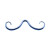 (1.6mm) 14G Surgical Steel Blue Mustache Septum Rings Nose Hoops