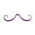 (1.6mm) 14G Surgical Steel Purple Mustache Septum Rings Nose Hoops