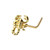 PVD Gold Scorpion L Shaped Nose Studs
