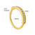 22G Gold Nose Septum Ring Hoop Earring Jwerlry Prong Setting Diamonds