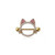 Surgical Steel Gold Kitty Cat Nipple Barbell