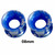 0G (8mm) Eyelets Tunnel Double Flared Ear Tunnels Blue Silicone