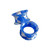 Double Flared Ear Tunnels Blue Silicone Expander eyelets Tunnel Hollow Piercing 4G-5/8"