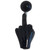 Black Acrylic Middle Finger Belly Rings