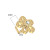 Flower Nose Rings Studs L-Shaped Nose Stud Ring 0.8mm 1/4 Inch PVD Gold Surgical Steel