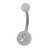 Acrylic CZ Ball Belly Button Ring Piercing