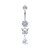 Flower Belly Button Ring Curved Barbell