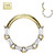14K Solid Gold Baguette CZ Hinged Segment Ring