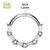 Facing Baguette CZ Hinged Clicker Segment Hoop Ring