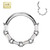 14K White Gold Baguette CZ Hinged Segment Ring