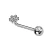Internally Threaded Ball CZ Flower Genital L Bent Christina Piercing Jewelry