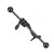 PVD Black Wrapped Snake Industrial Barbell