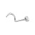 18g 20g Nose Rings Studs L Shaped CZ Titanium Nose Screw Nose Piercing Studs Nose Rings 18 gauge 20 gauge