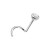 Titanium Nose Stud 20g Nose Screw Nose Rings S-Shaped Cubic Zirconia Nose Piercing Jewelry 20 Gauge Nose Corkscrew Stud