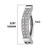 Titanium 14G Double Row CZ Hinged Clicker Hoop Belly Button Ring
