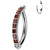 Red Square CZ Hinged Belly Ring