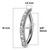 Square CZ Hinged Clicker Hoops Belly Rings